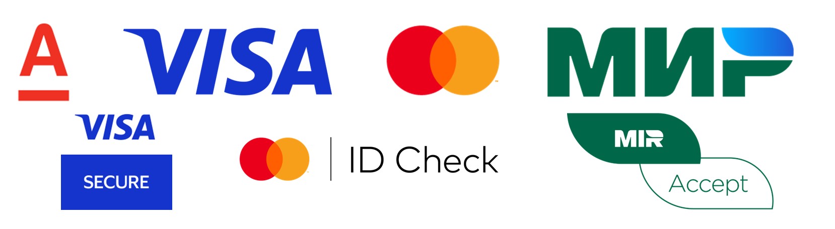 Visa, Mastercard, МИР — оплата картой через Альфа-Банк